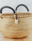 Bolga Baskets - Large Round Two Handle, Natural