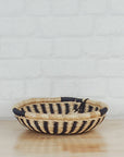 Bolga Baskets - Tray Basket, Natural & Black