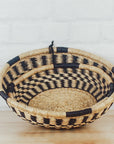 Bolga Baskets - Tray Basket, Natural & Black