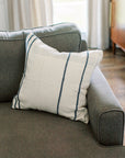 18" Ribbons Throw Pillow Cover - Navy