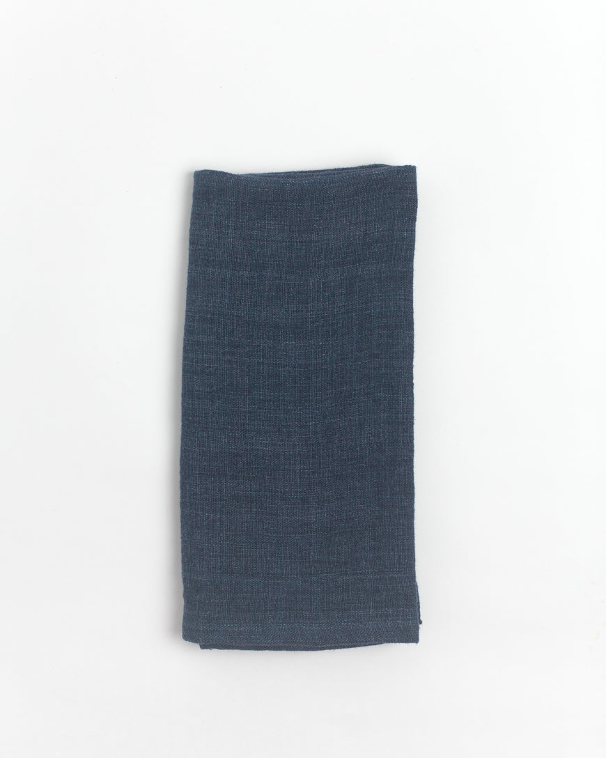 Stone Washed Linen Hemmed Dinner Napkins