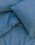 Linen Duvet Cover Set - Denim Blue