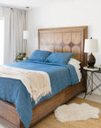 Linen Duvet Cover Set - Denim Blue